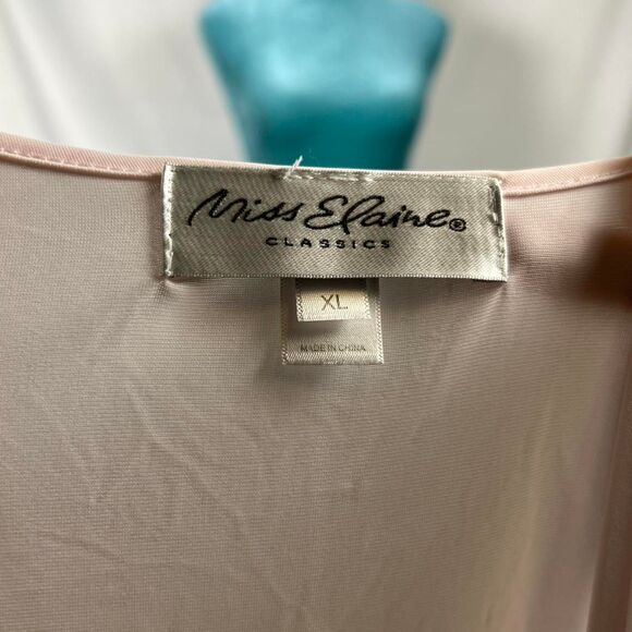 Vintage Miss Elaine Classics Pink Embroidered Nightgown (Size XL) - Picture 8 of 8